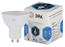 Светодиодная лампа GU10 6W 4000К (белый) Эра LED MR16-6W-840-GU10 (Б0020544)