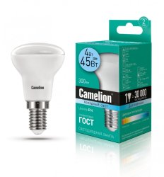 Набор из 10 шт, Светодиодная лампа E14 4W 4500К (белый) R39 Camelion LED4-R39/845/E14 (13354)