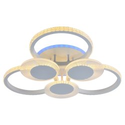 Светодиодная диммируемая люстра с ПДУ Profit Light 5883/3+3A WHT 114W+8W RGB
