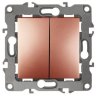 Выключатель двухклавишный ЭРА 12 10AX 250V 12-1004-14 Б0019313