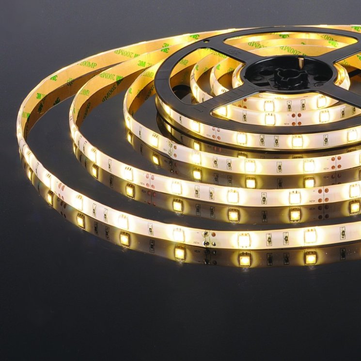 5м. Светодиодная лента теплого цвета 3300К 5050, 7,2W, 12V, 30LED/m, IP65 Elektrostandard (a050582)