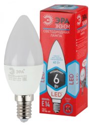 Светодиодная лампа E14 6W 4000К (белый) Эра ECO ECO LED B35-6W-840-E14 (Б0020619)