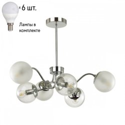 Люстра на штанге Lumion Candice с лампочками 4554/6C+Lamps E14 P45