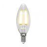 Филаментная светодиодная лампа E14 5W 3000К (теплый) Multibright Uniel LED-C35-5W-WW-E14-CL-MB GLM10TR (UL-00002367)