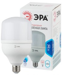Светодиодная лампа E27 30W 4000К (белый) Эра LED POWER T100-30W-4000-E27 (Б0027003)