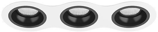 D636070707 Встраиваемый точечный светильник Domino Round Lightstar (комплект из 214636+214607+214607+214607)