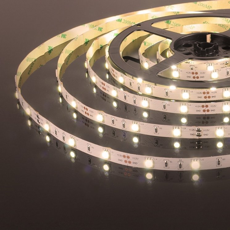 5м. Светодиодная лента теплого цвета 3300К 5050, 7,2W, 12V, 30LED/m, IP20 Elektrostandard (a050581)