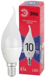 Лампа светодиодная ЭРА E14 10W 6500K матовая BXS-10W-865-E14 R Б0045343