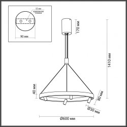 Подвесная люстра Odeon Light Beveren Hightech 6683/77L