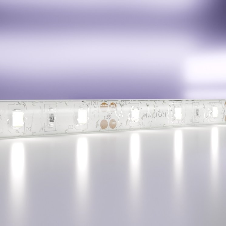 5м. Светодиодная лента холодного цвета 6000К, 7,2W, 12V, 60LED, IP65 Led strip 20006