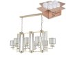 Подвесная люстра Crystal Lux с лампочками NICOLAS SP8 L1000 GOLD/WHITE+Lamps E14 P45
