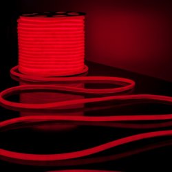 50м. Комплект неоновой ленты красного цвета 2835, 9,6W, 220V, 144LED/m, IP67 Elektrostandard a043549