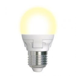 Диммируемая светодиодная лампа E27 7W 3000K (теплый) Uniel LED-G45 7W-3000K-E27-FR-DIM PLP01WH (UL-00004303)