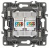 Розетка информационная 2XRJ45 ЭРА 12 12-3108-05 Б0014733