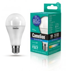 Светодиодная лампа E27 11W 6500К (холодный) A60 Camelion LED11-A60/865/E27 (12651)