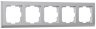 Рамка на 5 постов (серебряный) Werkel W0051806