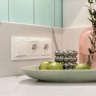Розетка с заземлением, безвинтовой зажим (белая) Werkel W1171301