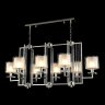 Подвесная люстра Crystal Lux с лампочками NICOLAS SP8 L1000 NICKEL/WHITE+Lamps E14 P45