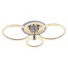 Светодиодная диммируемая люстра с ПДУ Profit Light 8024/2+2 CHR 93W+7W RGB