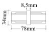 Соединитель прямой для однофазного шинопровода CLT 0.211 Crystal Lux CLT 0.211 06 BL