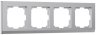 Рамка на 4 поста (серебряный) Werkel W0041806