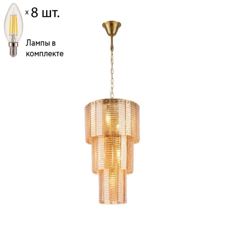 Подвесная люстра с лампочками от Lustrof Престиж 2973-519392