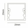 2м. Накладной алюминиевый профиль для светодиодной ленты Maytoni Led strip ALM007S-2M