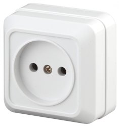Розетка 2P (белый) Quadro Intro 2-201-01 (Б0027646)