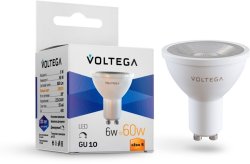 Светодиодная лампа GU10 6W 2800К (теплый) Simple Voltega 7108