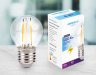 Филаментная светодиодная лампа E27 6W 4200K (белый) G45 Ambrella light 203915