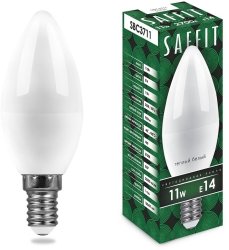 Лампа светодиодная SAFFIT SBC3711 Свеча E14 11W 2700K 55131