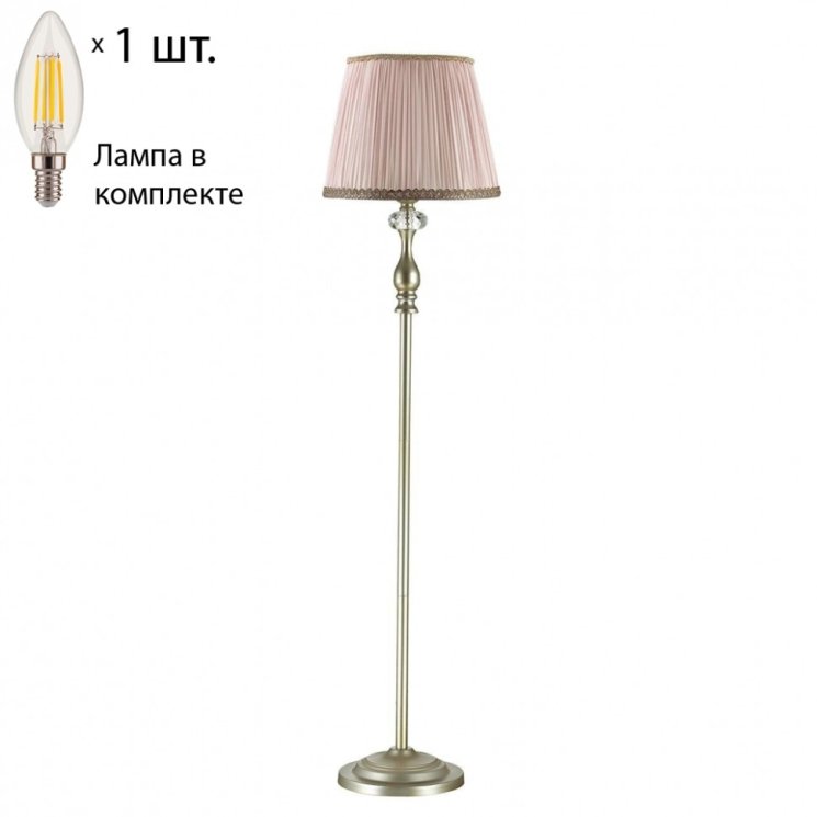 Торшер с лампочкой Odeon Light Aurelia 3390/1F+Lamps E14 Свеча