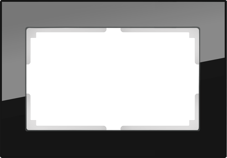 Рамка для двойной розетки (черный) Werkel W0081108