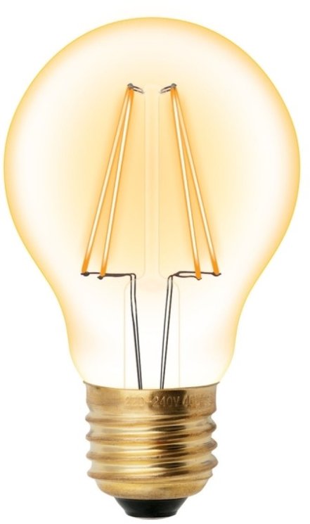 Ретро лампа E27 6W Vintage Uniel LED-A60-6W-GOLDEN-E27 GLV21GO (UL-00002355)