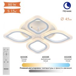 Потолочная диммируемая люстра с пультом ДУ Escada Ella 10216/4LED BL