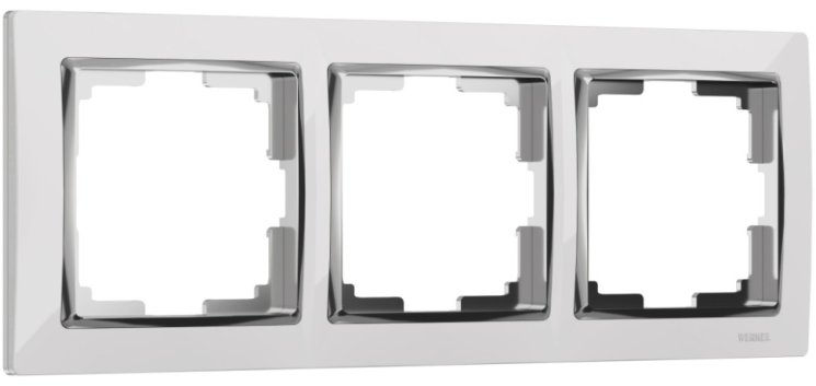 Рамка на 3 поста (белый/хром) Werkel W0031901