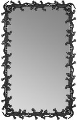Зеркало Runden Ящерицы черные прямоугольное V20015