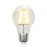 Лампа светодиодная филаментная (UL-00001372) Uniel E27 8W 4000K прозрачная LED-A60-8W/NW/E27/CL PLS02WH