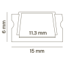 2м. Встраиваемый алюминиевый профиль для светодиодной ленты Maytoni Led strip ALM004S-2M