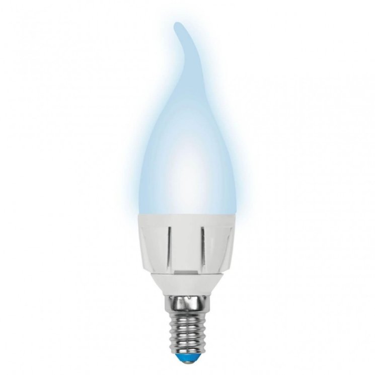 Лампа светодиодная (UL-00002415) Uniel E14 7W 4000K матовая LED-CW37 7W/NW/E14/FR PLP01WH