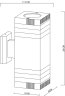 Уличный настенный светильник Arte Lamp A4421AL-2BK