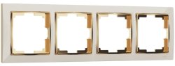 Рамка на 4 поста (слоновая кость/золото) Werkel W0041932
