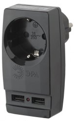 Сетевой разветвитель ЭРА SP-1e-USB-B