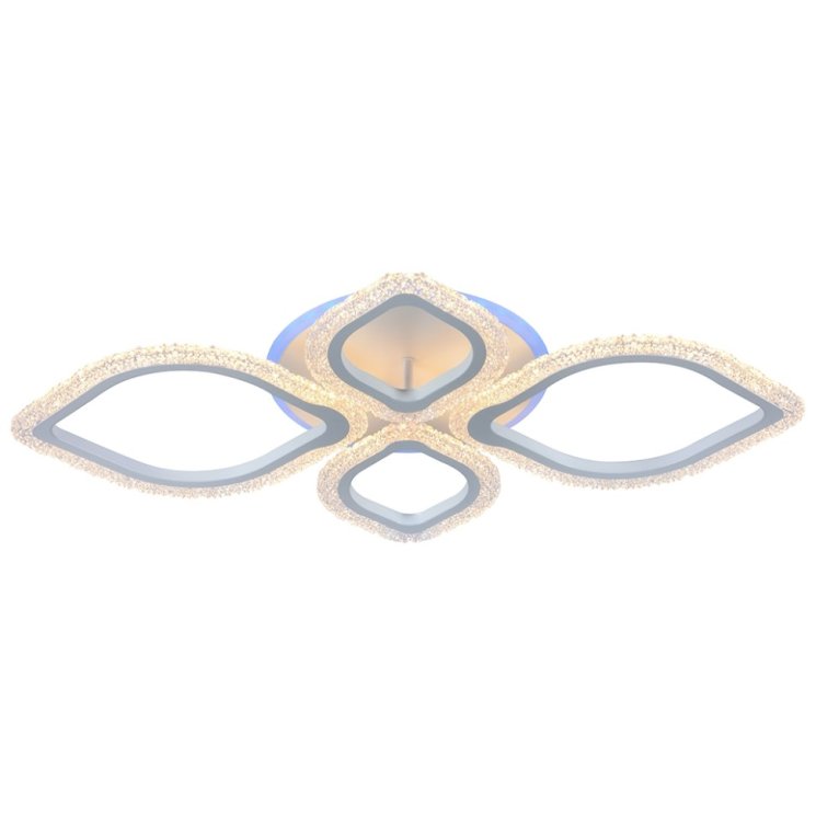 Люстра потолочная светодиодная с пультом ДУ Profit Light 8018/2+2 WHT 76W+7W RGB