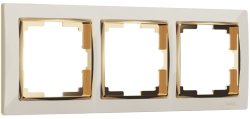 Рамка на 3 поста (слоновая кость/золото) Werkel W0031932