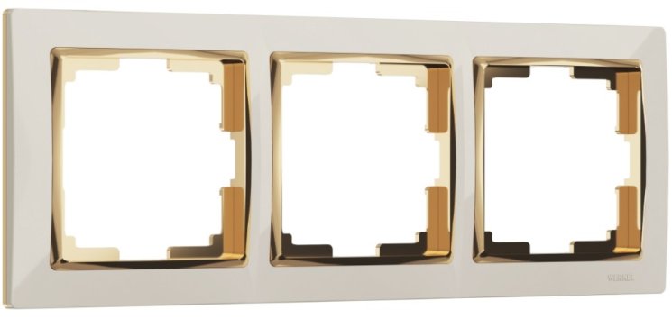 Рамка на 3 поста (слоновая кость/золото) Werkel W0031932