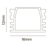 2м. Встраиваемый алюминиевый профиль для светодиодной ленты Maytoni Led strip ALM006S-2M