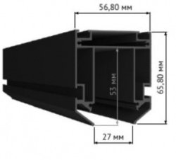 2м. Профиль для монтажа в натяжной ПВХ потолок Skyline 48 STLuce ST003.129.02