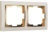 Рамка на 2 поста (слоновая кость/золото) Werkel W0021932