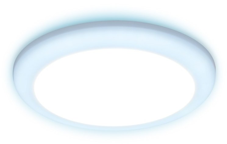 Встраиваемый cветодиодный светильник с регулируемым крепежом и подсветкой Ambrella light Downlight DCR313